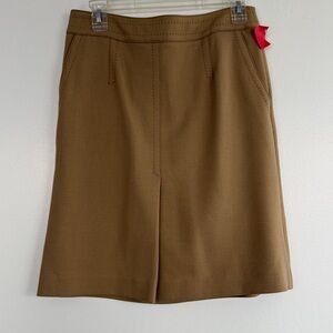 LOFT NWT Camel Skirt with Back Zipper, 2 Front Pockets.